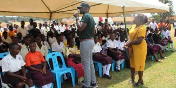 MP Mpalanyi addressing students on breast Cancer awareness