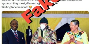 Fact Check: Viral Photo of Mpuuga Meeting Museveni Is Manipulated