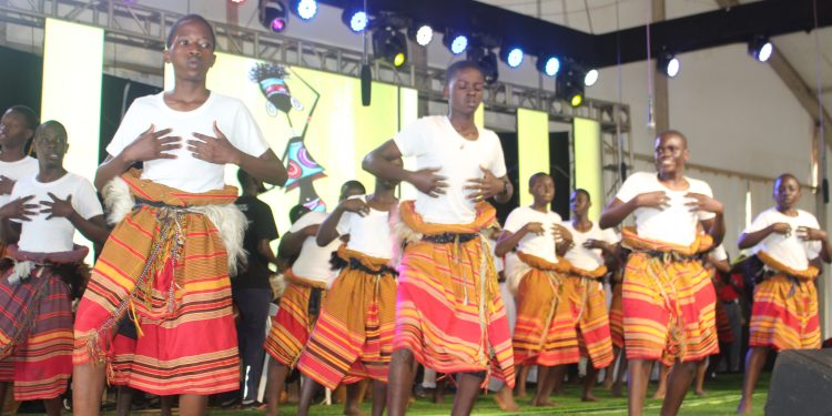 The Boys dancing the kiganda dance