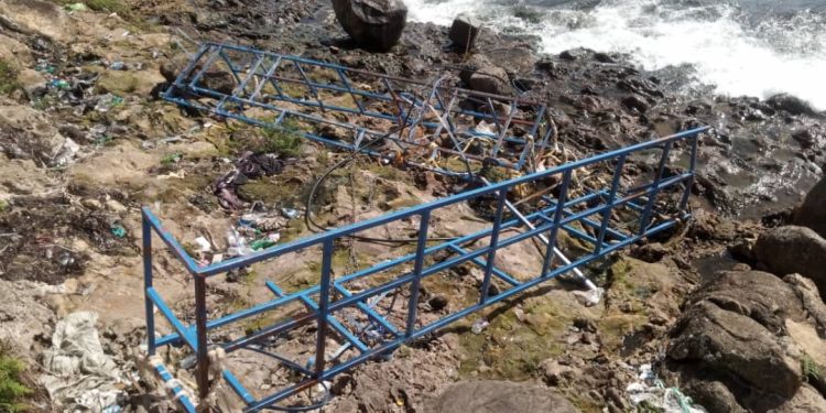 Abandoned materials lie scattered at the site, a stark reminder of the UGX 1.8 billion initiative that was never completed.