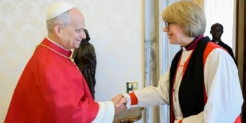 The two religious leaders met at the Vatican on Monday.