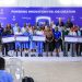 Stanbic National Schools Championship 11th edition regional Finalists pose for the group photo with after the bootcamp session in Gayaza High School, Wakiso District.
