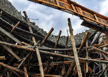 The partially collapsed building under construction along Bishop Tucker Road in Mukono Municipality
