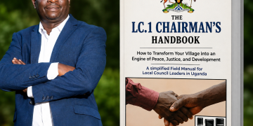Author Mike Ssegawa poses with copies of his newly published The LC1 Chairman's Handbook, a practical guide designed to equip village chairpersons with leadership, governance and community development skills across Uganda.