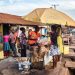 A food vendor operating close to a road or walkway.