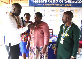 Namayanja Inducted into Rotary Club of Semuto, Commends Road Safety Campaign  ‎