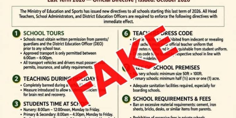New Directives for All Schools Poster Is Fake