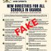 New Directives for All Schools Poster Is Fake
